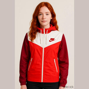 Nike Windrunner Red White Jacket - XS